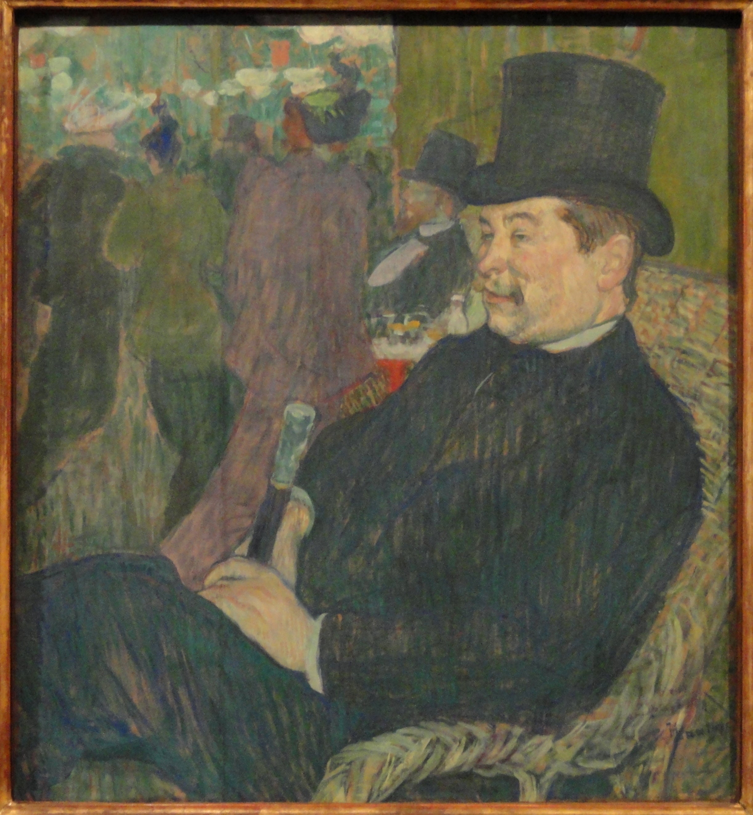 Reproduction du tableau « Portrait de Monsieur Delaporte au Jardin de Paris - Henri de Toulouse-Lautrec » par Alpha Reproduction en peinture à l’huile