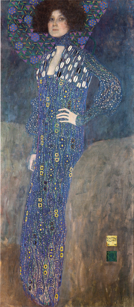 💙 Portrait d’Emilie Flöge – Gustav Klimt (1902)
