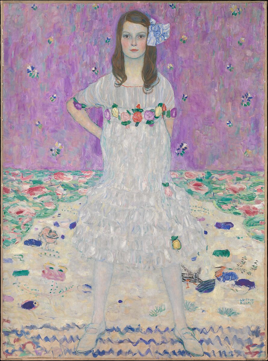 🌸👧 Portrait de Mäda Primavesi – Gustav Klimt (1912–1913)