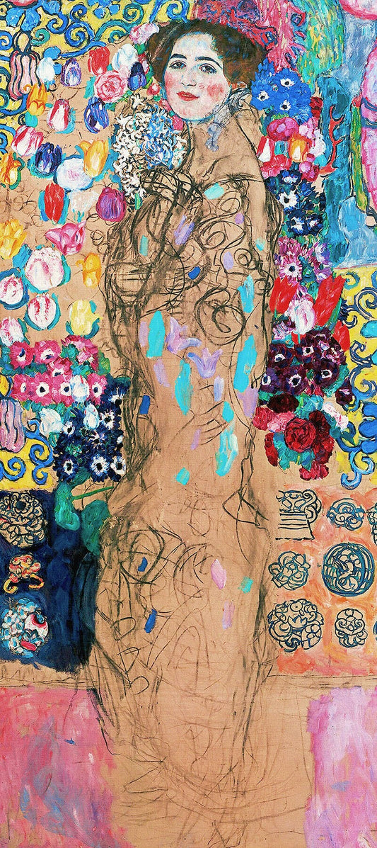 🌸🎨 Portrait de Maria Munk (inachevé) – Gustav Klimt (vers 1917–1918)