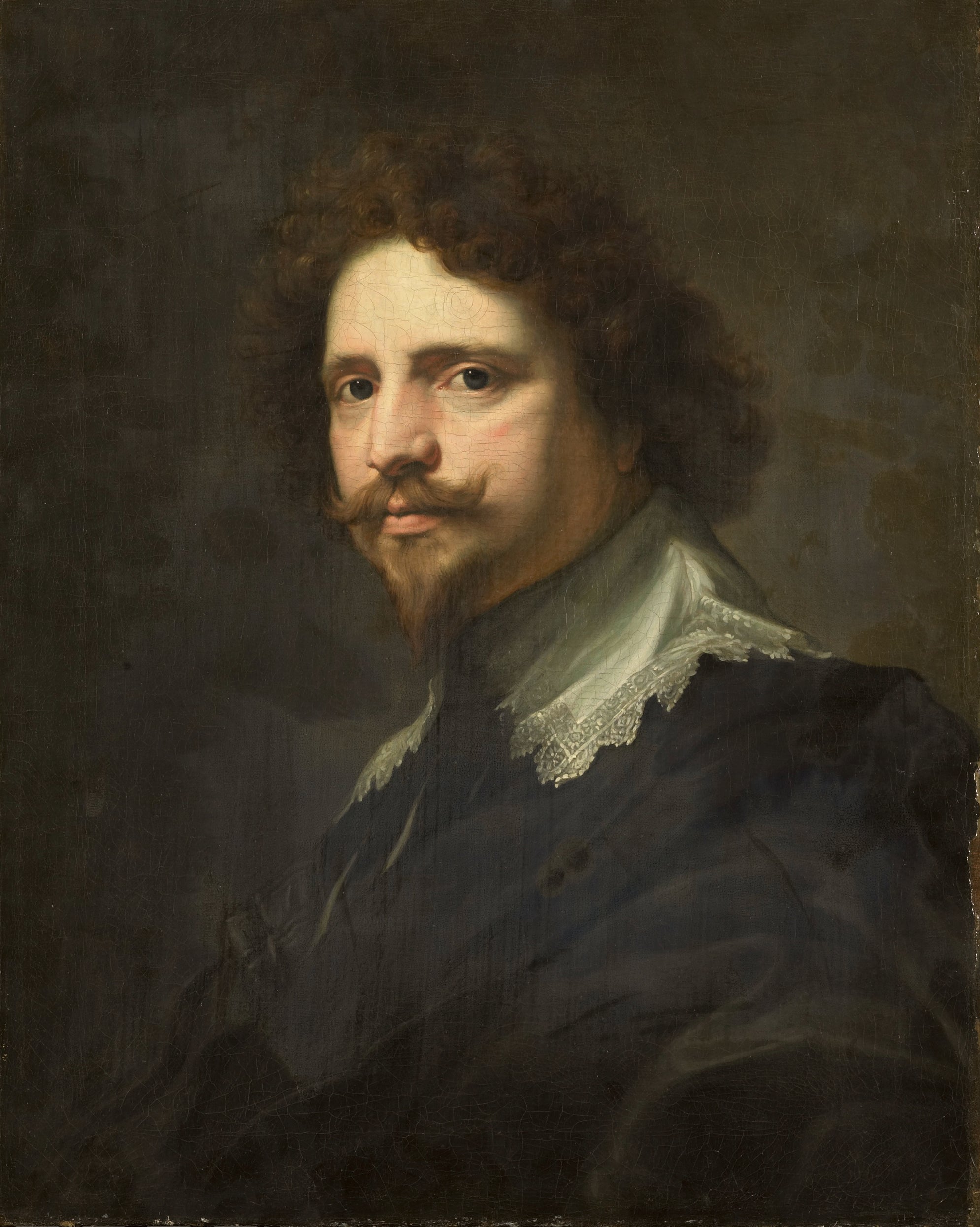 Portrait de Michel le Blon (1587-1657). Agent de la reine Christine de Suède, orfèvre et graveur. - Antoine van Dyck
