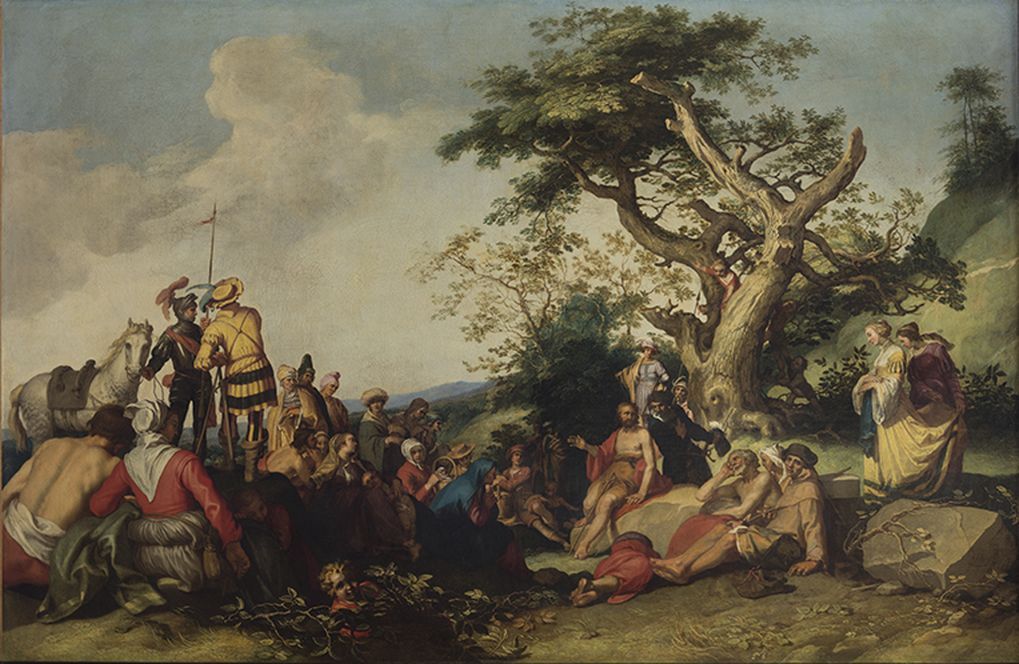 Prédication de saint Jean-Baptiste - Abraham Bloemaert image 1 reproduction d’œuvre d’art à l’huile