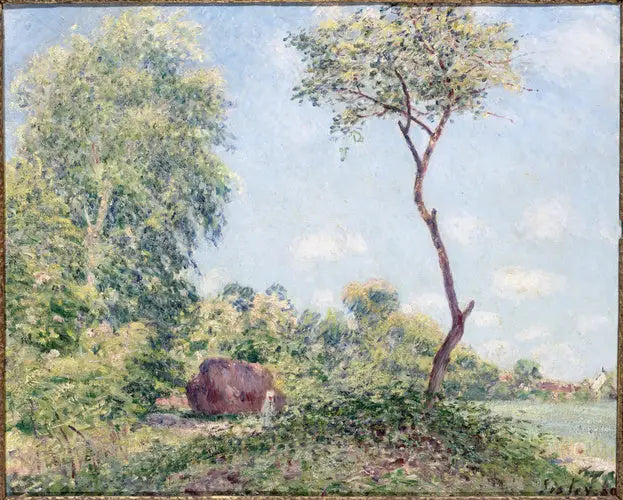 Reproduction du tableau « Printemps, tremble et acacias - Alfred Sisley » par Alpha Reproduction en peinture à l’huile