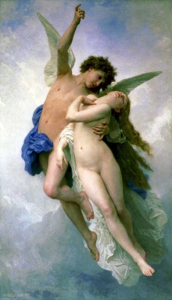Reproduction du tableau « Psyché et l'Amour - Bouguereau » par Alpha Reproduction en peinture à l’huile