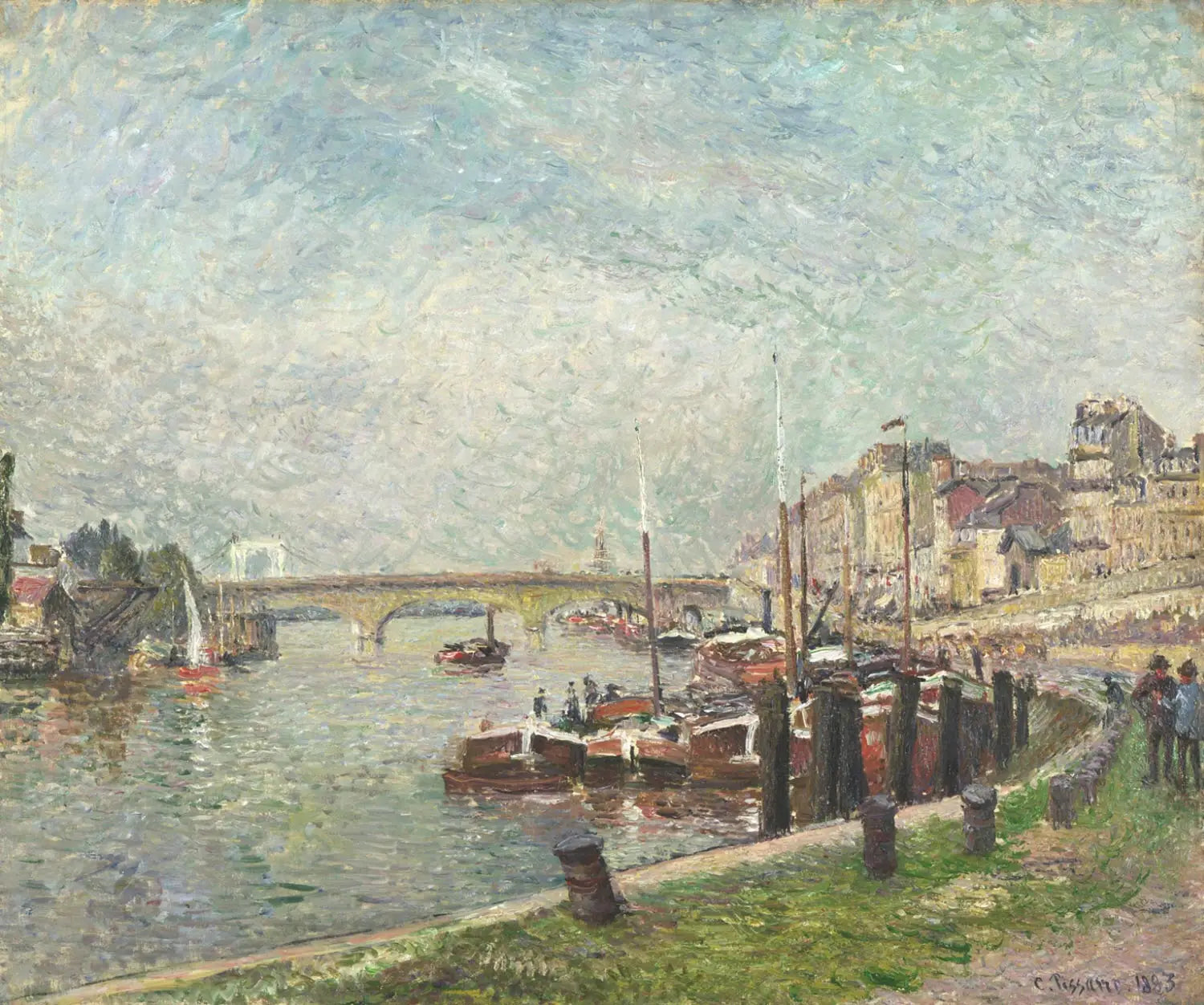 Reproduction du tableau « Quai Napoléon, Rouen - Camille Pissarro » par Alpha Reproduction en peinture à l’huile