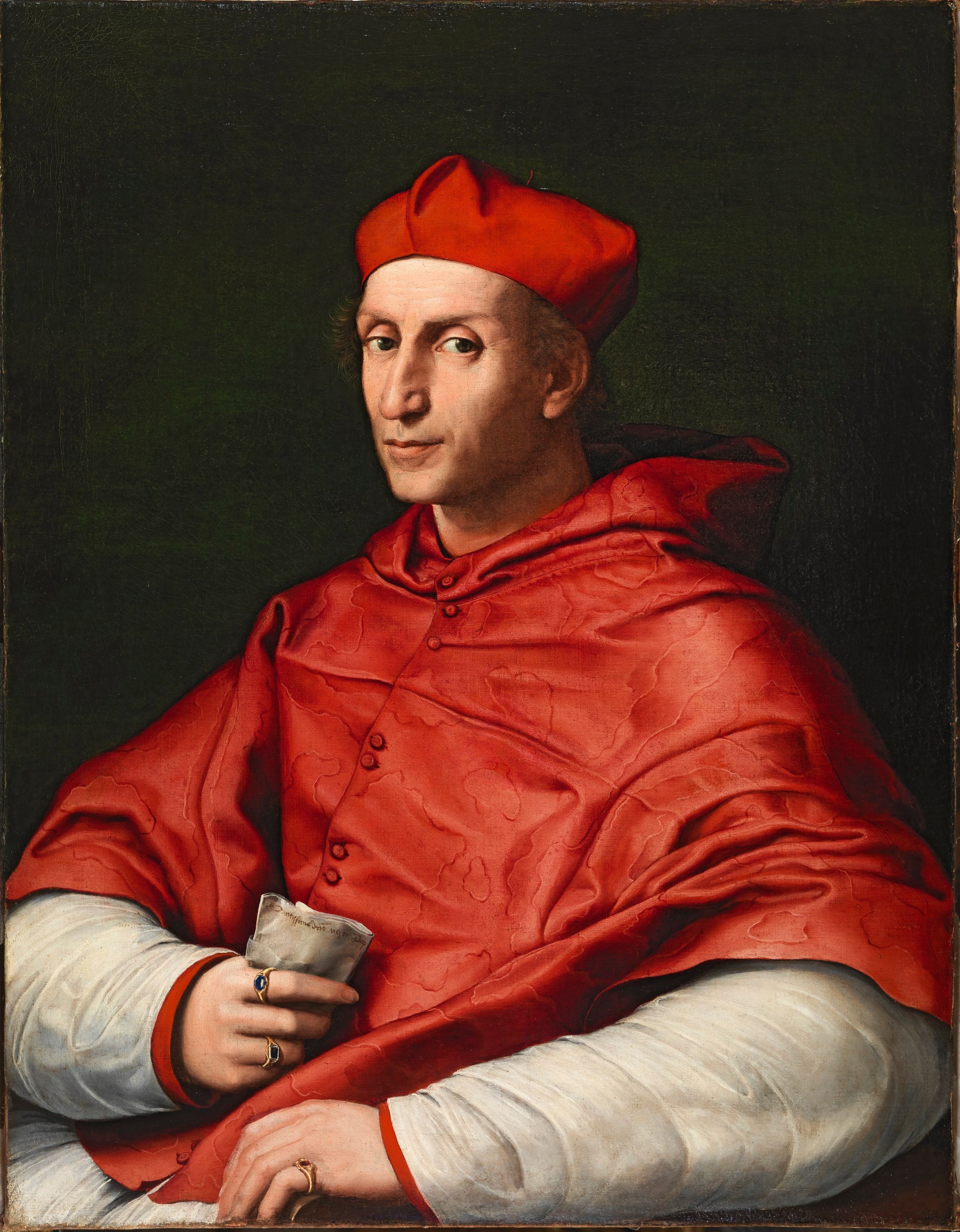 Reproduction du tableau « Portrait du cardinal Bibbiena - Raphaël Sanzio » par Alpha Reproduction en peinture à l’huile
