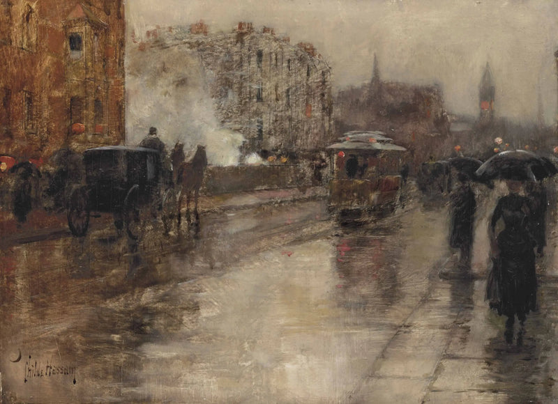 Jour de pluie, Boston - Childe Hassam