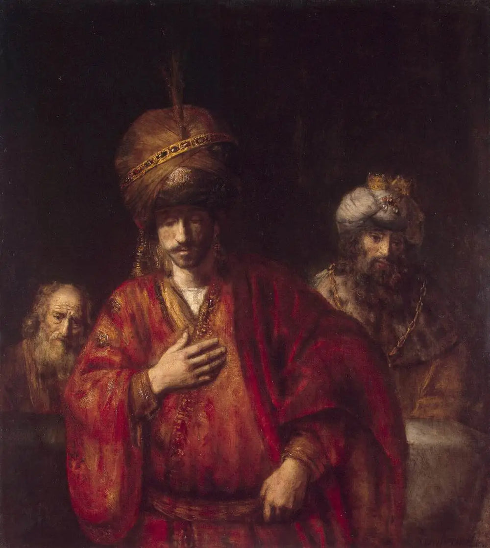 Reproduction du tableau « David et Urie - Rembrandt » par Alpha Reproduction en peinture à l’huile