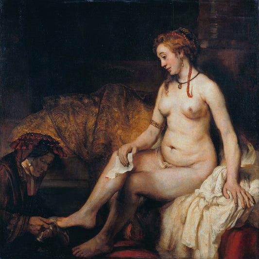 Bethsabée au bain tenant la lettre de David - Rembrandt van Rijn - Reproductions de tableaux et peintures haut de gamme