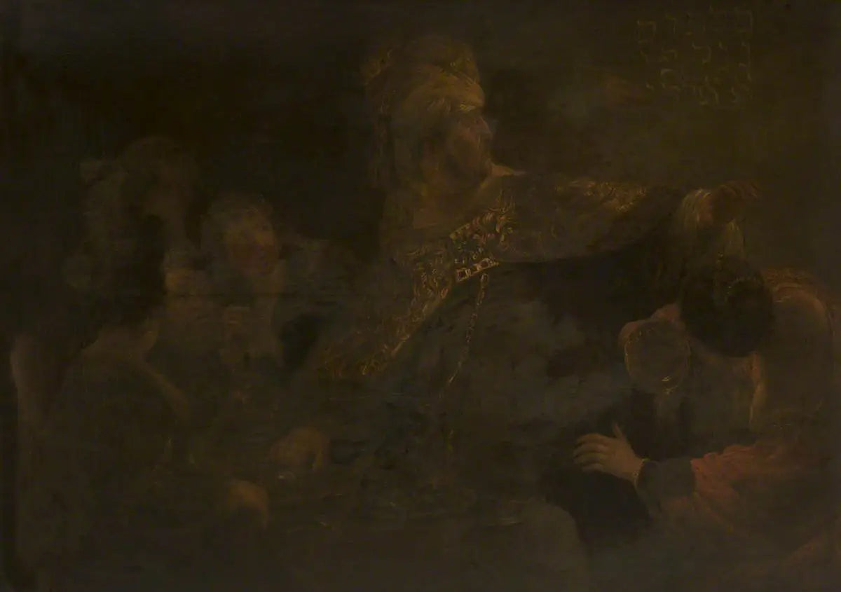 Reproduction du tableau « Le festin de Belshazzar - Rembrandt » par Alpha Reproduction en peinture à l’huile