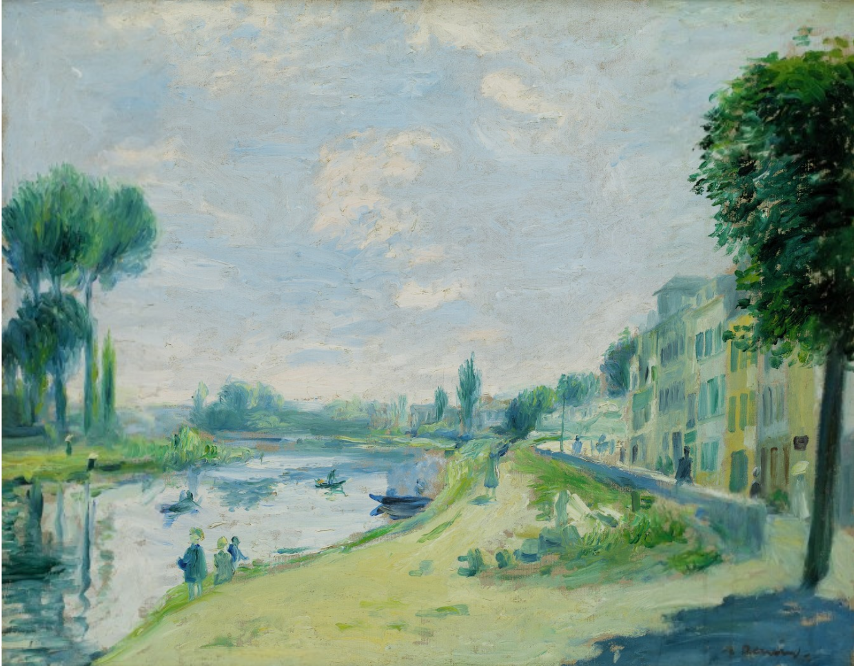 Reproduction du tableau « Bords de la Seine, Bougival - Pierre-Auguste Renoir » par Alpha Reproduction en peinture à l’huile