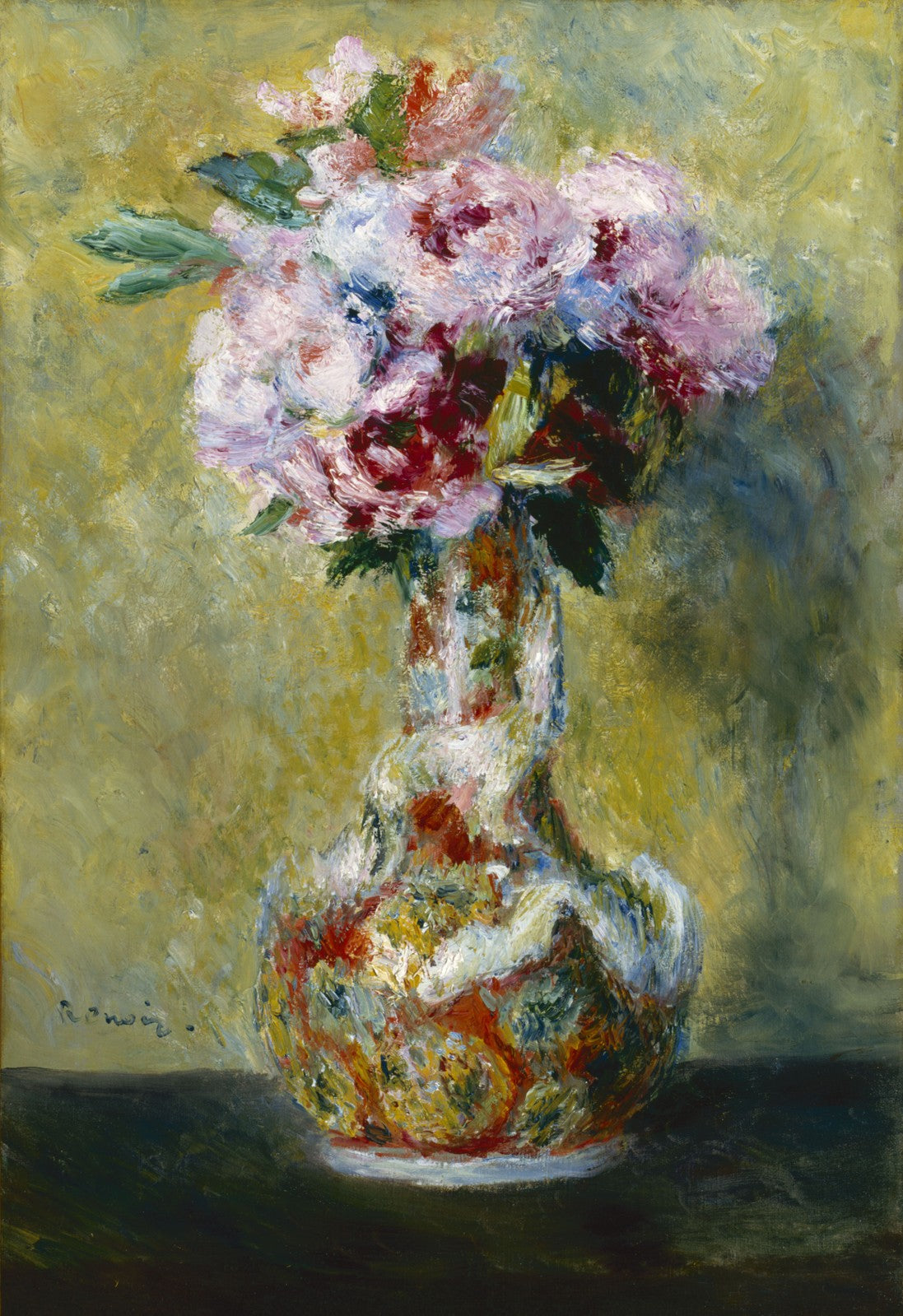 Reproduction du tableau « Bouquet dans un vase - Pierre-Auguste Renoir » par Alpha Reproduction en peinture à l’huile