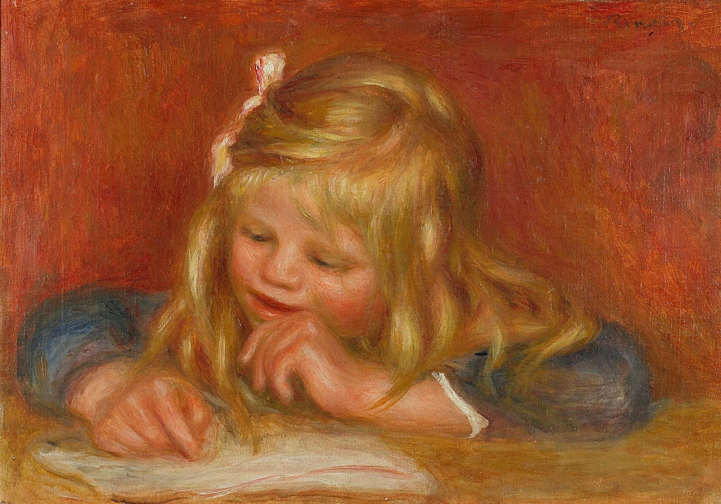 Reproduction du tableau « Coco lisant - Pierre-Auguste Renoir » par Alpha Reproduction en peinture à l’huile