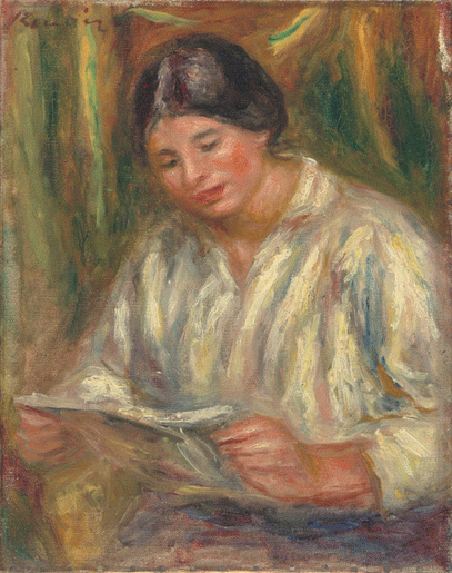 Reproduction du tableau « La Liseuse blanche - Pierre-Auguste Renoir » par Alpha Reproduction en peinture à l’huile