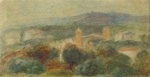 Reproduction du tableau « Paysage, Saint-Paul de Vence - Pierre-Auguste Renoir » par Alpha Reproduction en peinture à l’huile