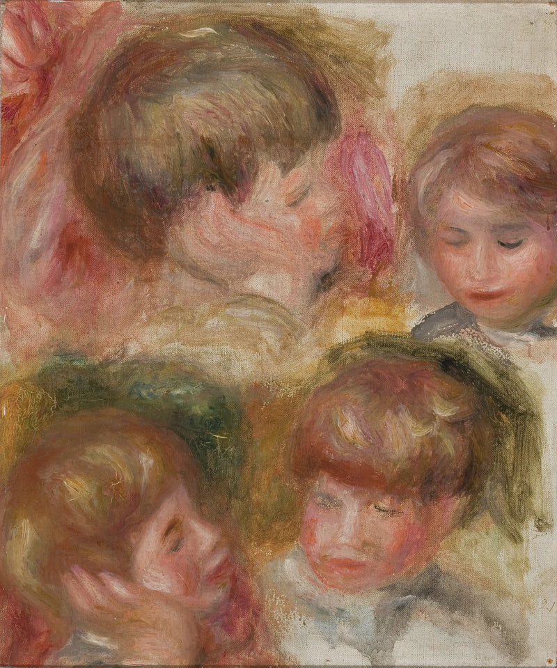 Quatre têtes - Pierre-Auguste Renoir