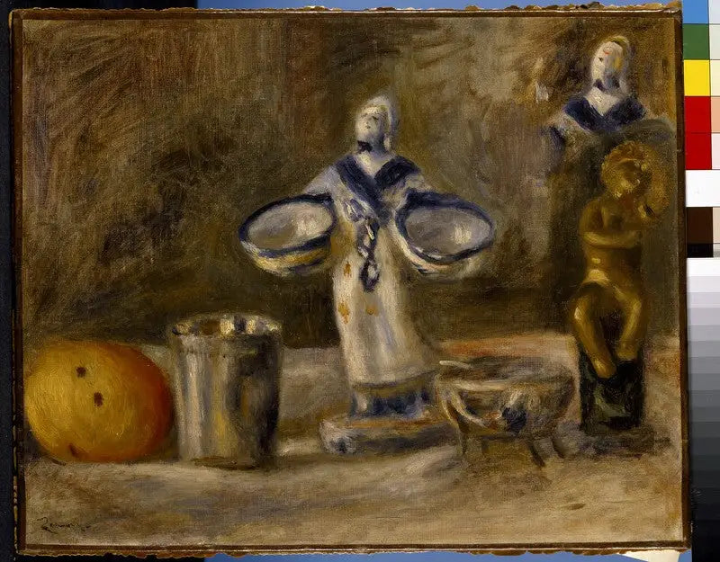 Nature morte avec une figure en faïence - Pierre-Auguste Renoir