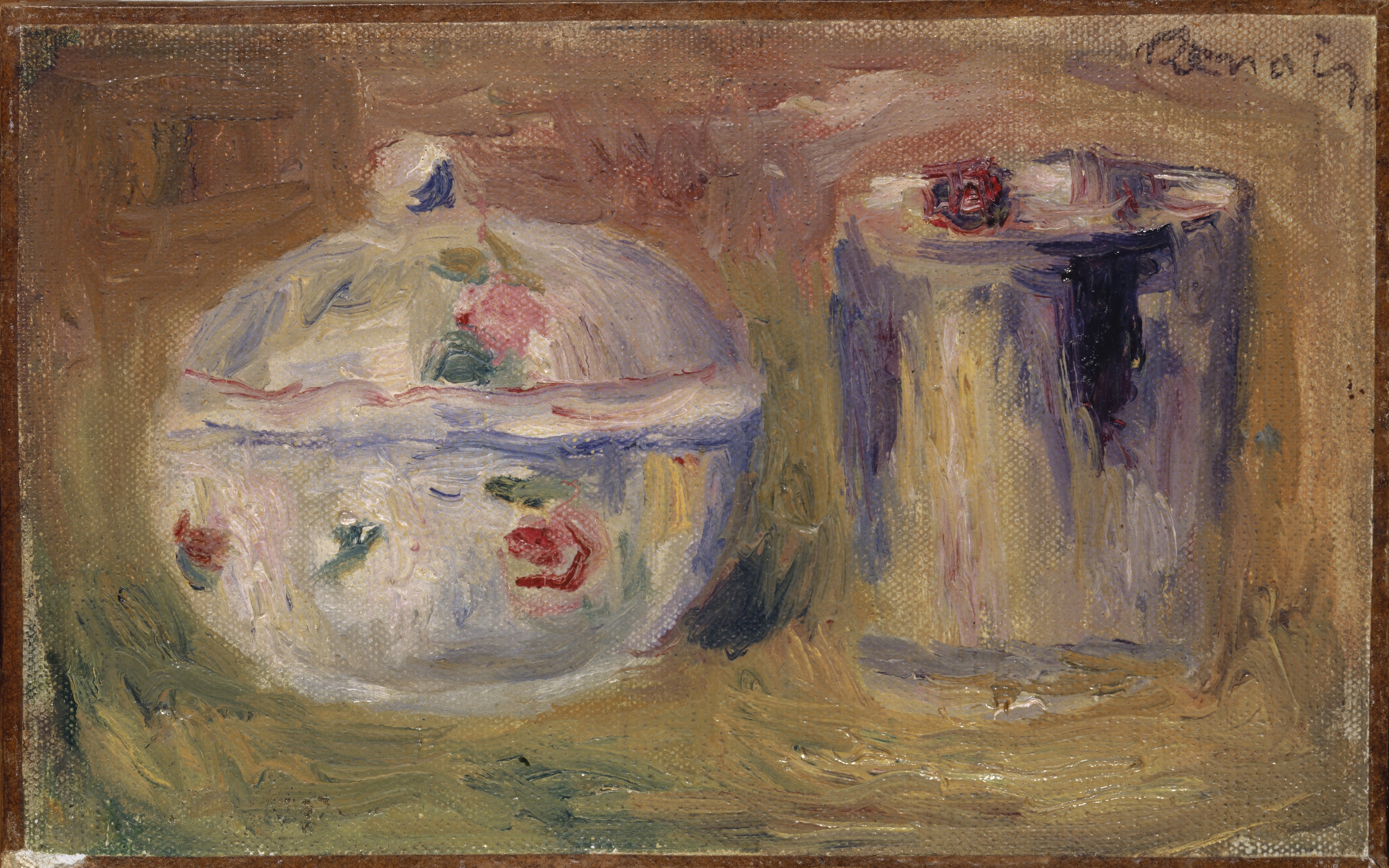 Reproduction du tableau « Sucrier et timbale - Pierre-Auguste Renoir » par Alpha Reproduction en peinture à l’huile