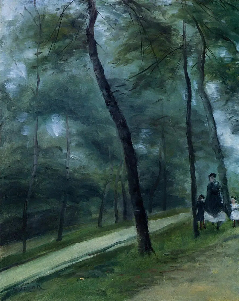 Promenade dans les bois (Mme Le Cœur et ses enfants) - Pierre-Auguste Renoir