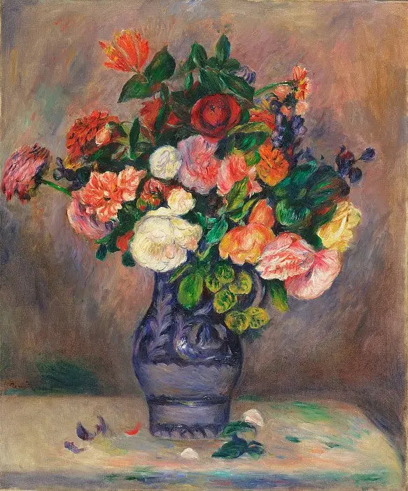 Fleurs dans un vase - Pierre-Auguste Renoir