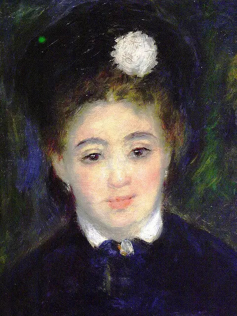 Tête de femme en noir - Pierre-Auguste Renoir