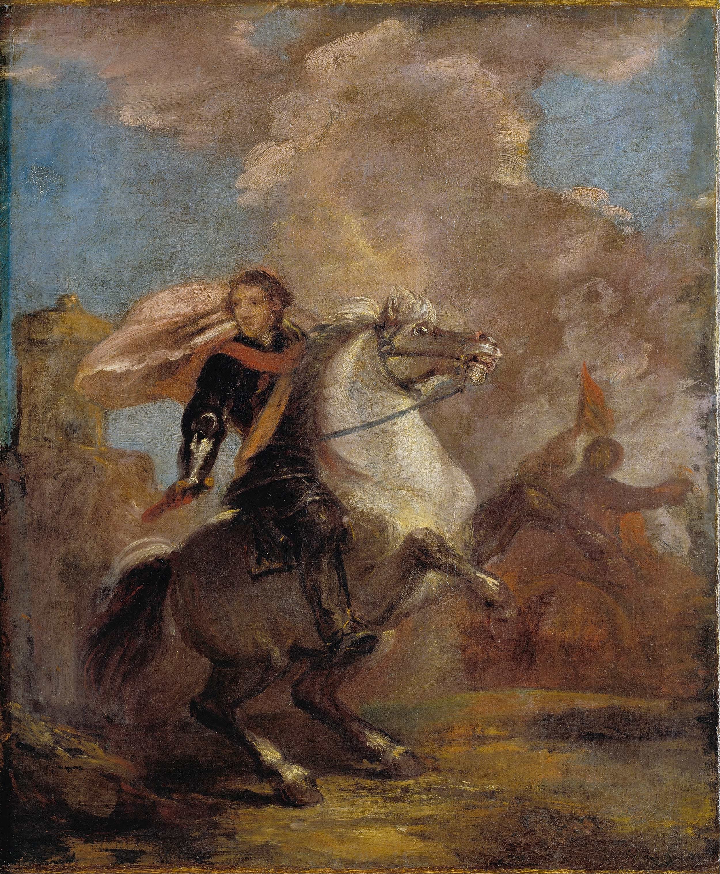 Un officier à cheval - Joshua Reynolds
