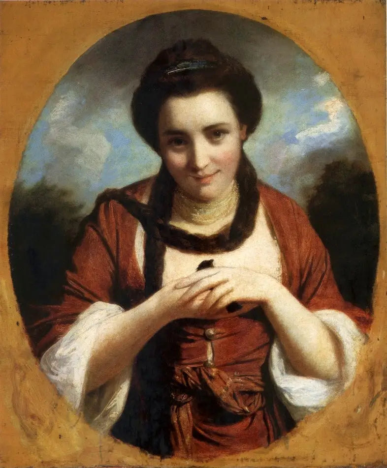 Portrait de Miss Nelly O’Brien avec un oiseau. - Joshua Reynolds - Alpha Reproduction