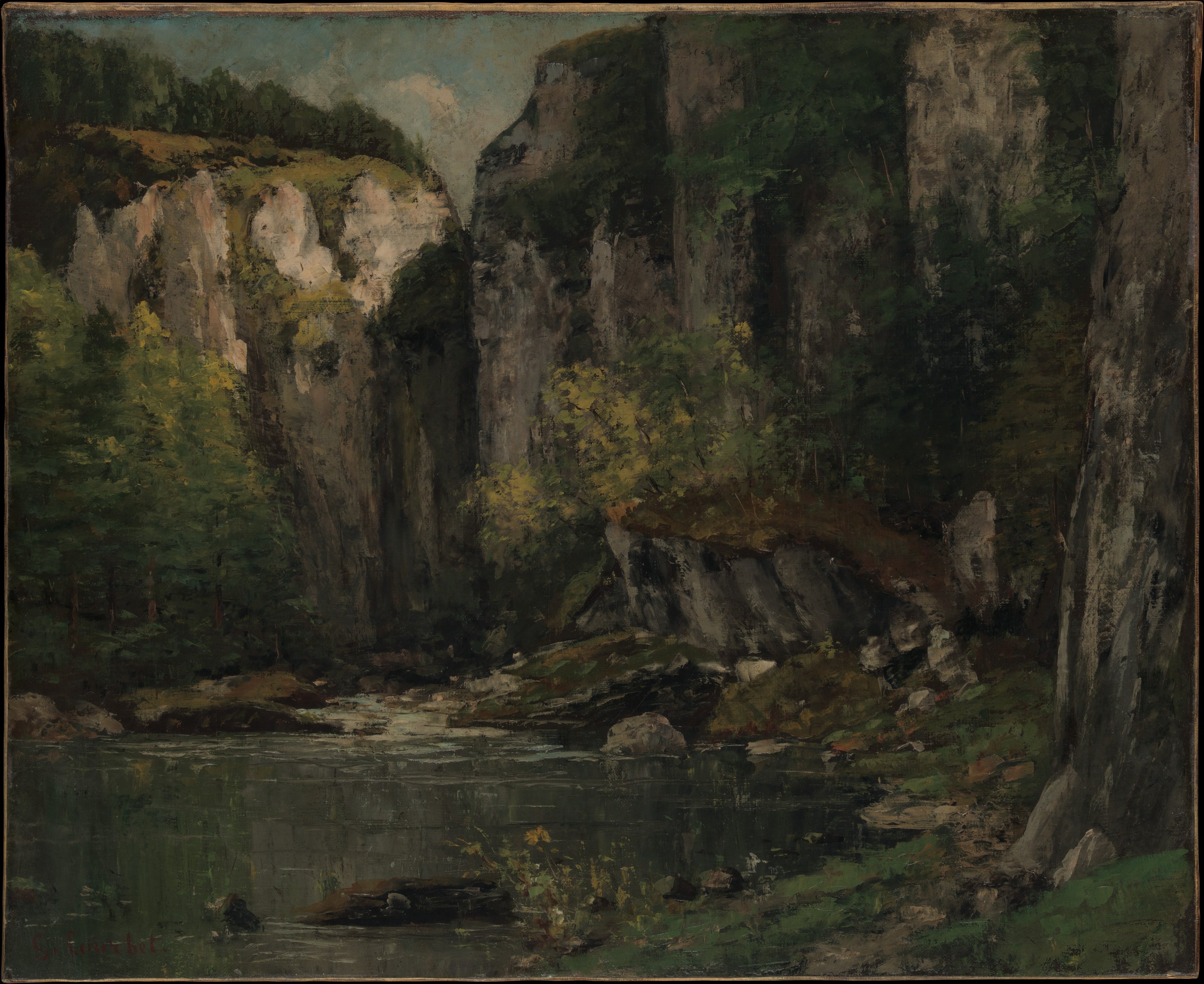 Rivière et rochers - Gustave Courbet