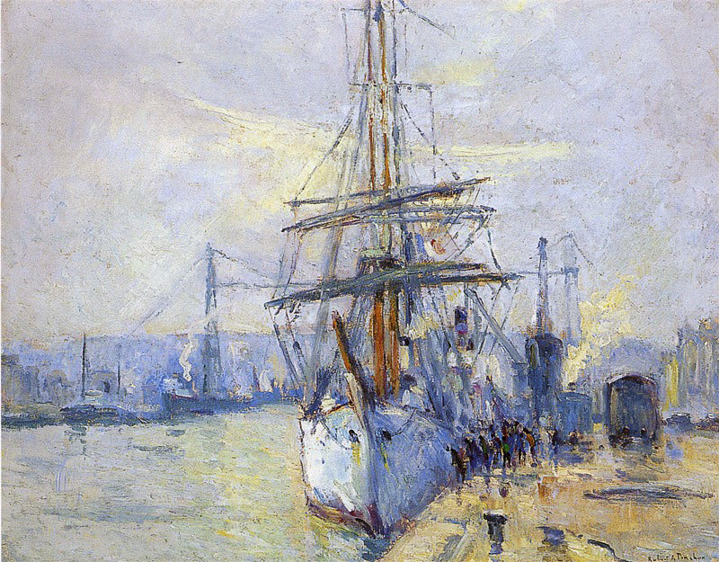 Le Pourquoi Pas du commandant Charcot dans le port de Rouen - Robert Antoine Pinchon