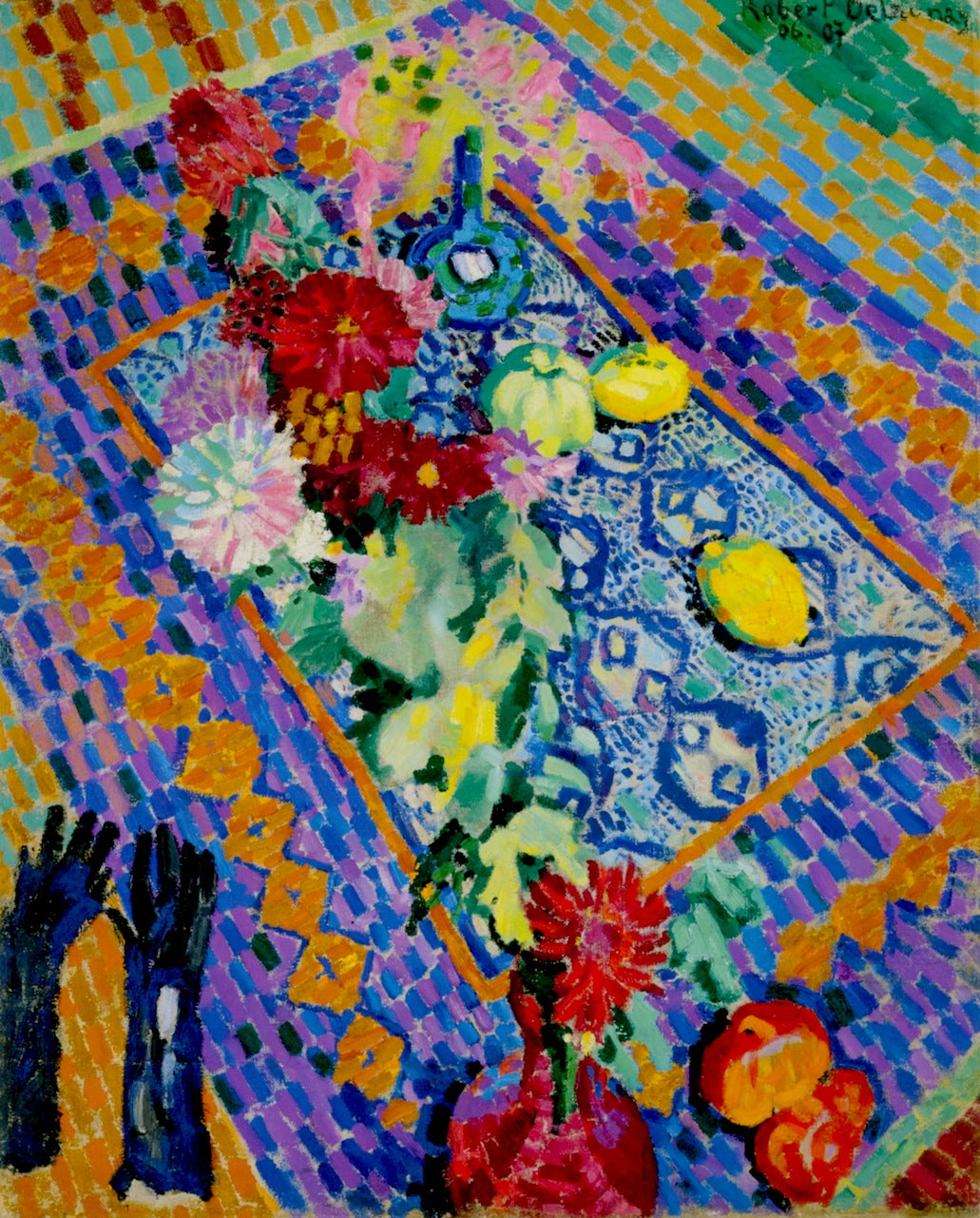 Reproduction du tableau « Nature morte aux gants - Robert Delaunay » par Alpha Reproduction en peinture à l’huile