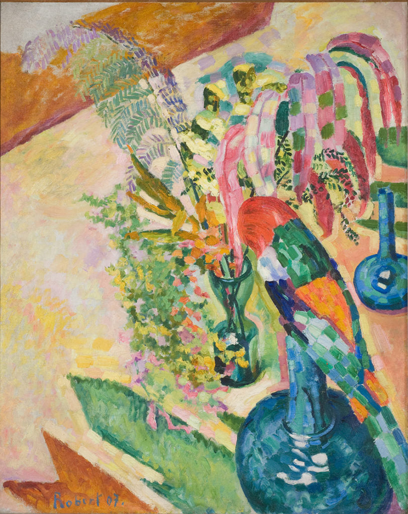 Reproduction du tableau « Nature morte au perroquet - Robert Delaunay » par Alpha Reproduction en peinture à l’huile