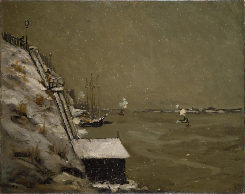 Quai de l'East River, hiver - Robert Henri