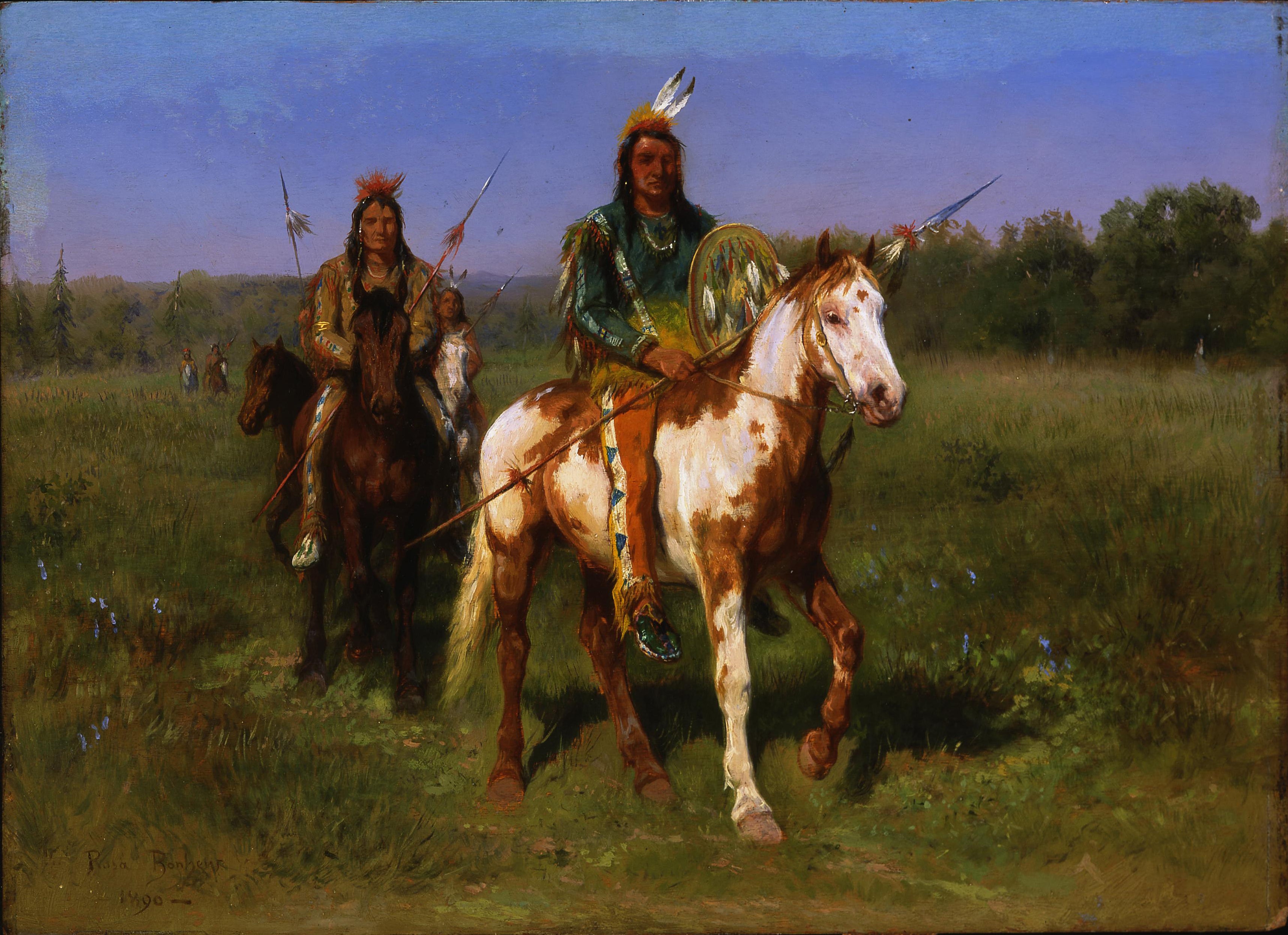 Indiens à cheval armés de lances - Rosa Bonheur