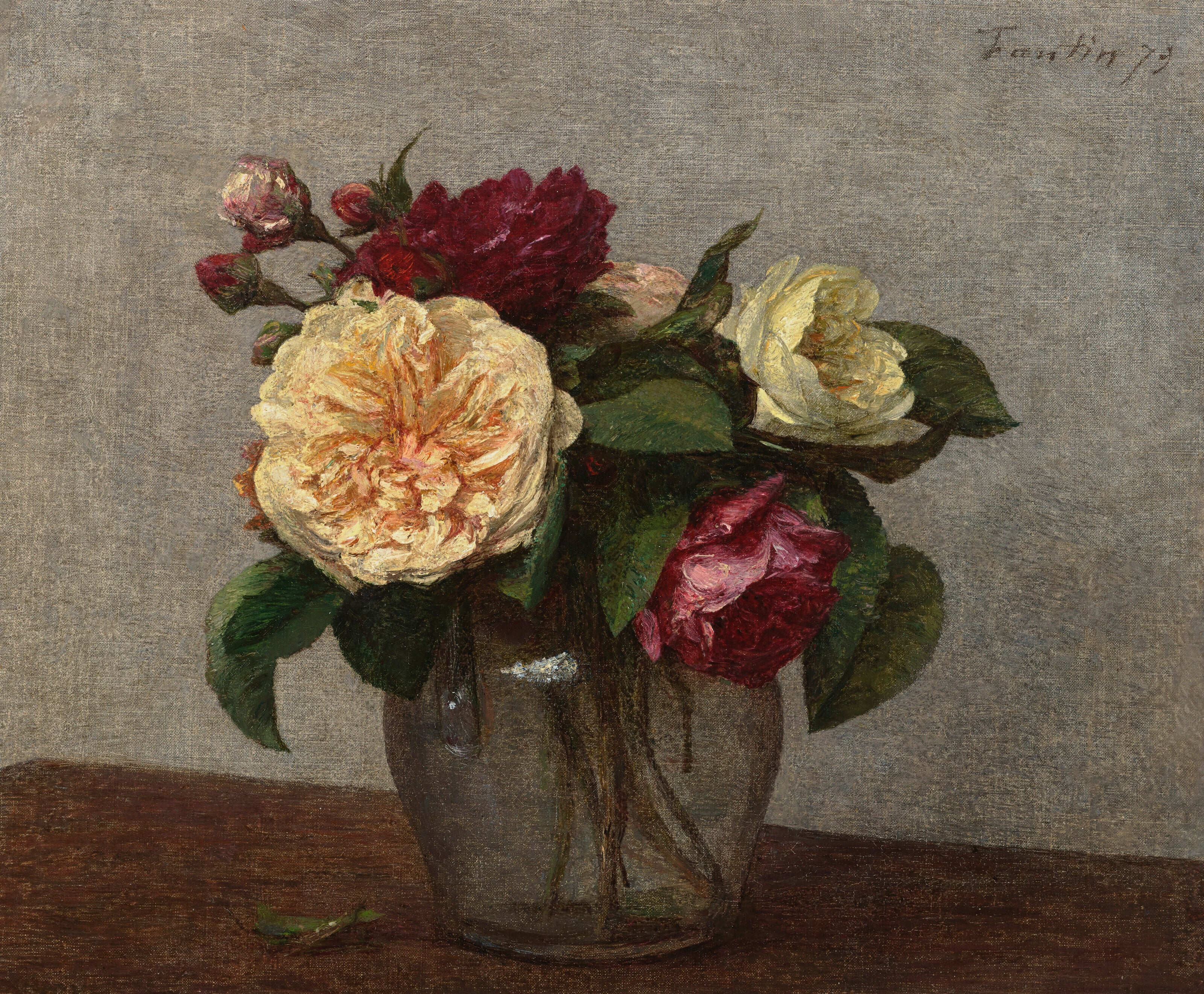 Roses jaunes et rouges - Henri Fantin-Latour