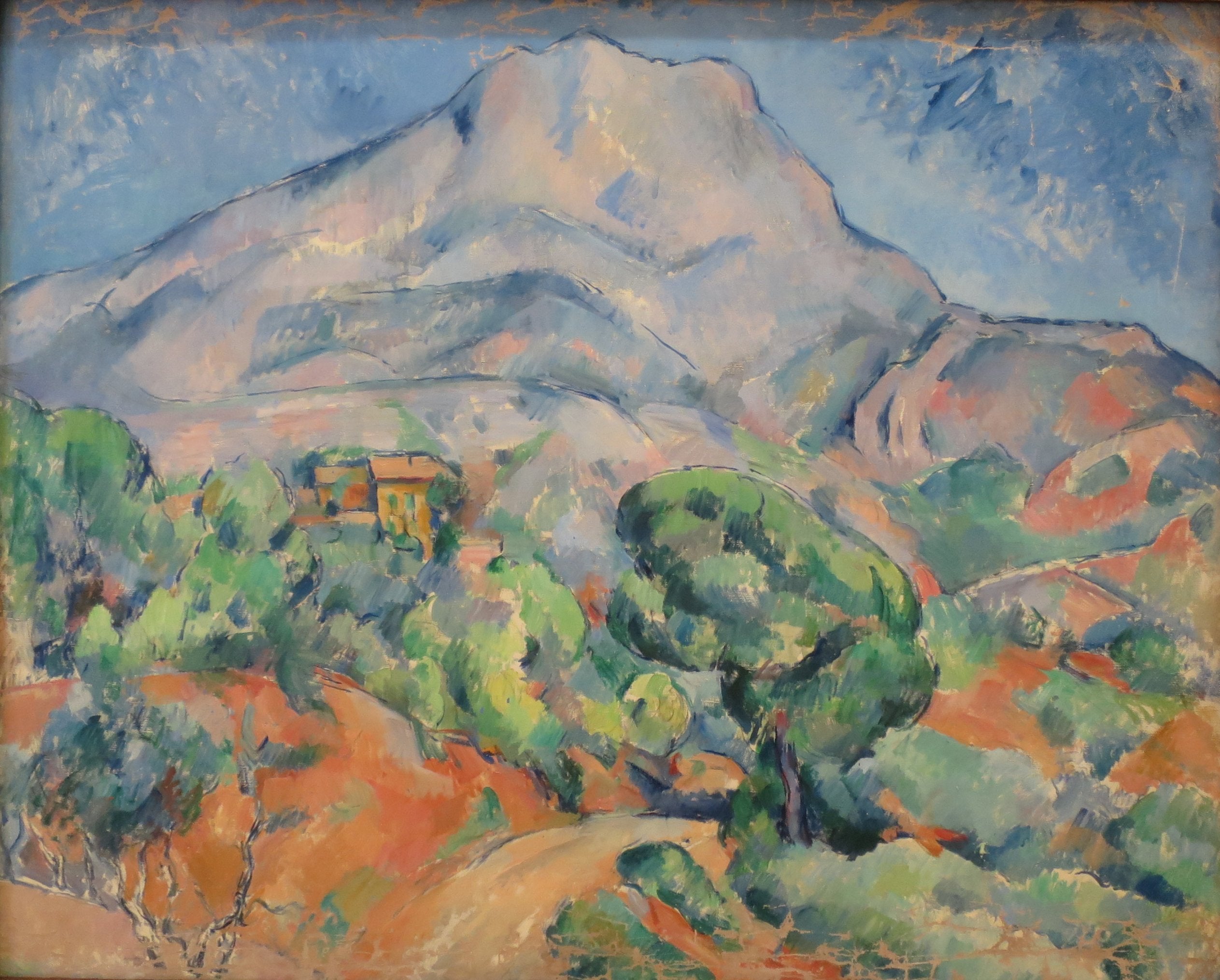 Reproduction du tableau « La Montagne Sainte-Victoire au-dessus de la route du Tholonet - Paul Cézanne » par Alpha Reproduction en peinture à l’huile