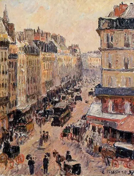Rue Saint-Lazare, Effet du Soleil - Camille Pissarro
