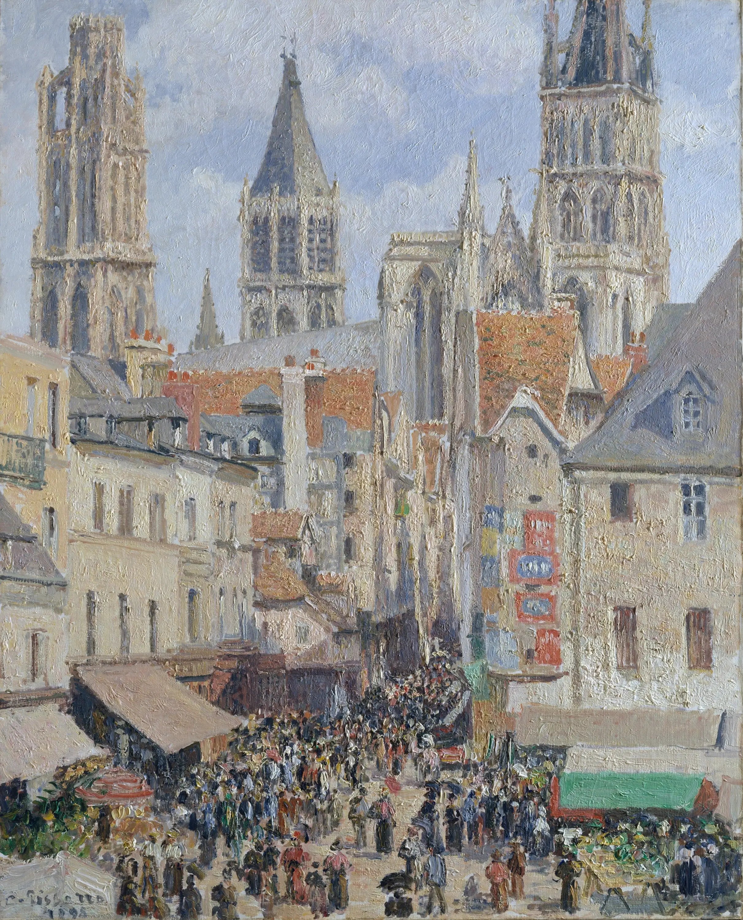 Reproduction du tableau « Rue de l'Épicerie, Rouen - Camille Pissarro » par Alpha Reproduction en peinture à l’huile