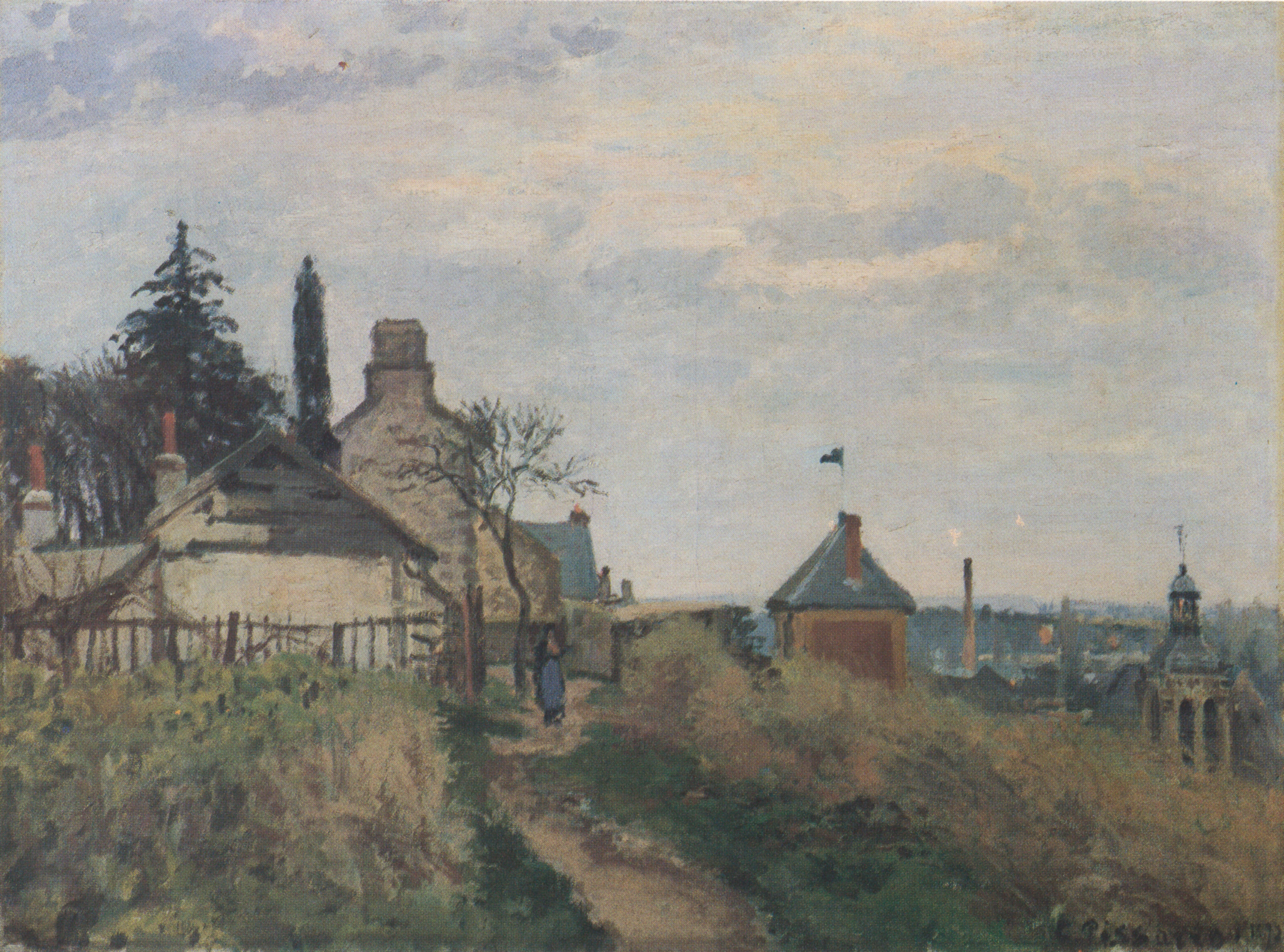 Reproduction du tableau « Le Palais de Justice, Pontoise - Camille Pissarro » par Alpha Reproduction en peinture à l’huile