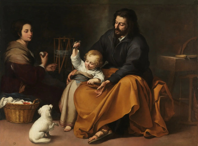 Sainte Famille au petit oiseau - Bartolomé Esteban Murillo