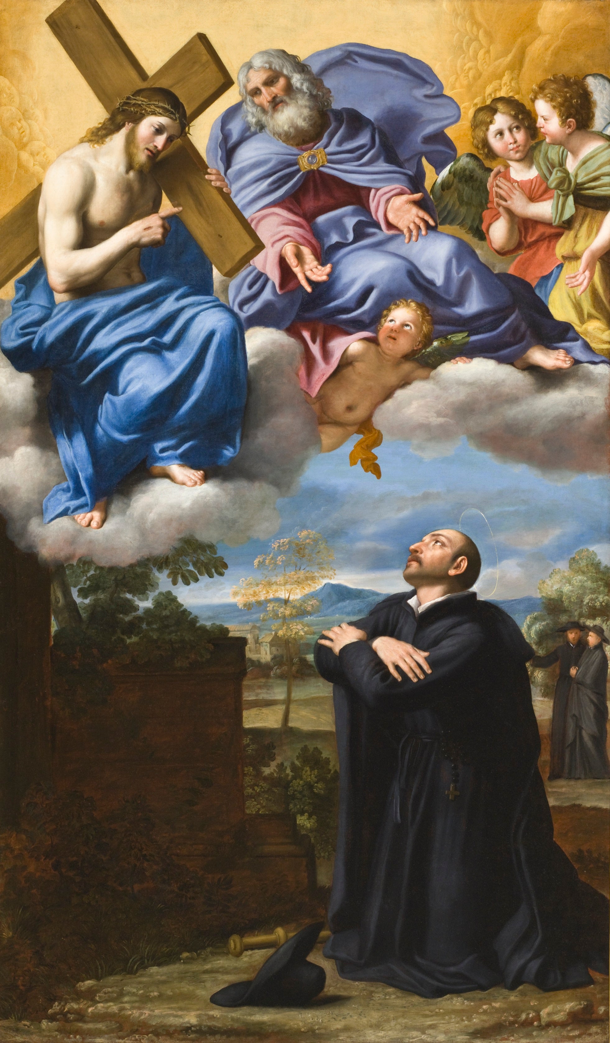 La vision du Christ et de Dieu le Père de saint Ignace de Loyola à La Storta - Domenichino