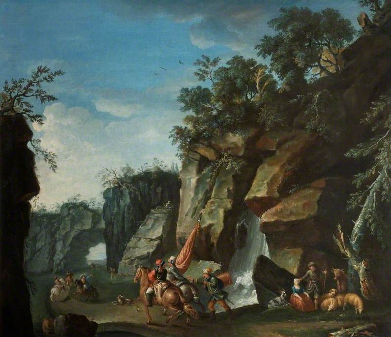 Paysage avec cavaliers - Salvator Rosa