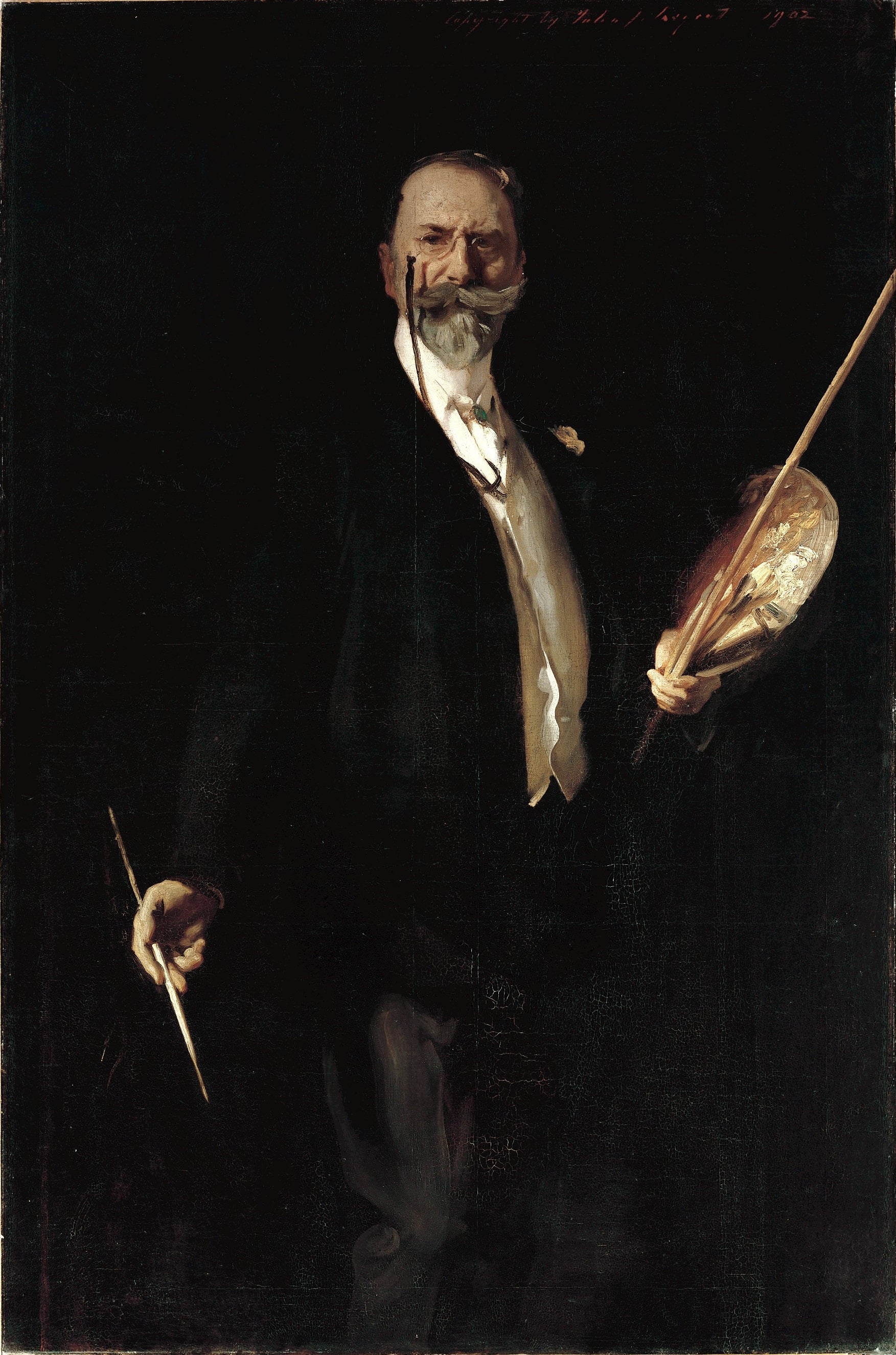 Reproduction du tableau « William M. Chase, N.A. - John Singer Sargent » par Alpha Reproduction en peinture à l’huile