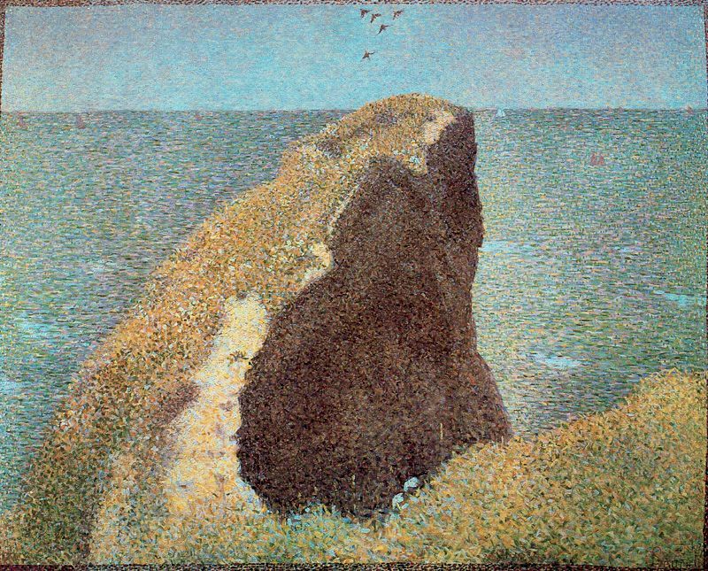 Reproduction du tableau « Le Bec du Hoc, Grandcamp - Georges Seurat » par Alpha Reproduction en peinture à l’huile