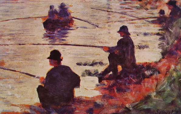 Reproduction du tableau « Les Pêcheurs à la ligne, étude pour la Grande Jatte - Georges Seurat » par Alpha Reproduction en peinture à l’huile