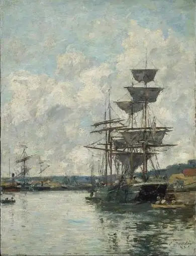 Bateaux au Havre - Eugène Boudin