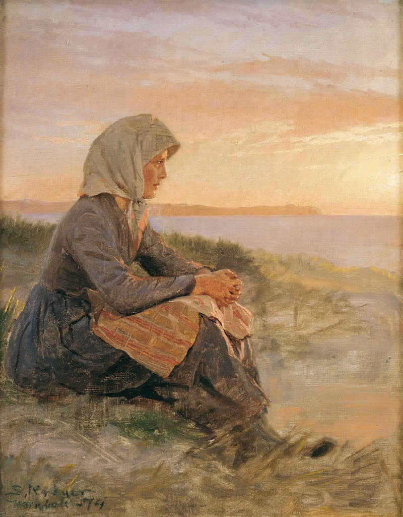 Fille de pêcheur assise, Hornbæk - Peder Severin Krøyer