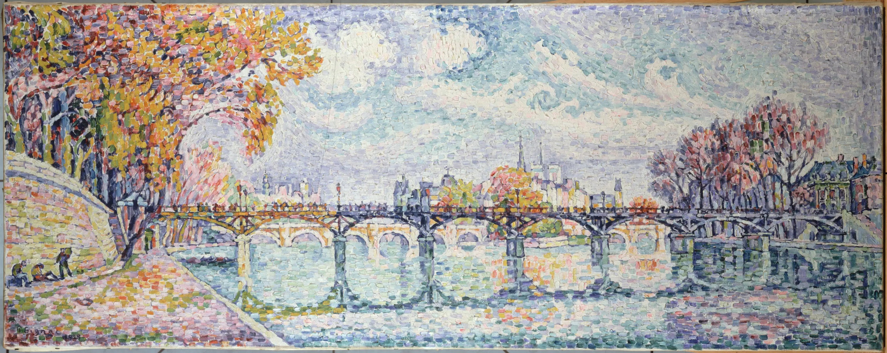 Reproduction du tableau « Le pont des Arts II - Paul Signac » par Alpha Reproduction en peinture à l’huile