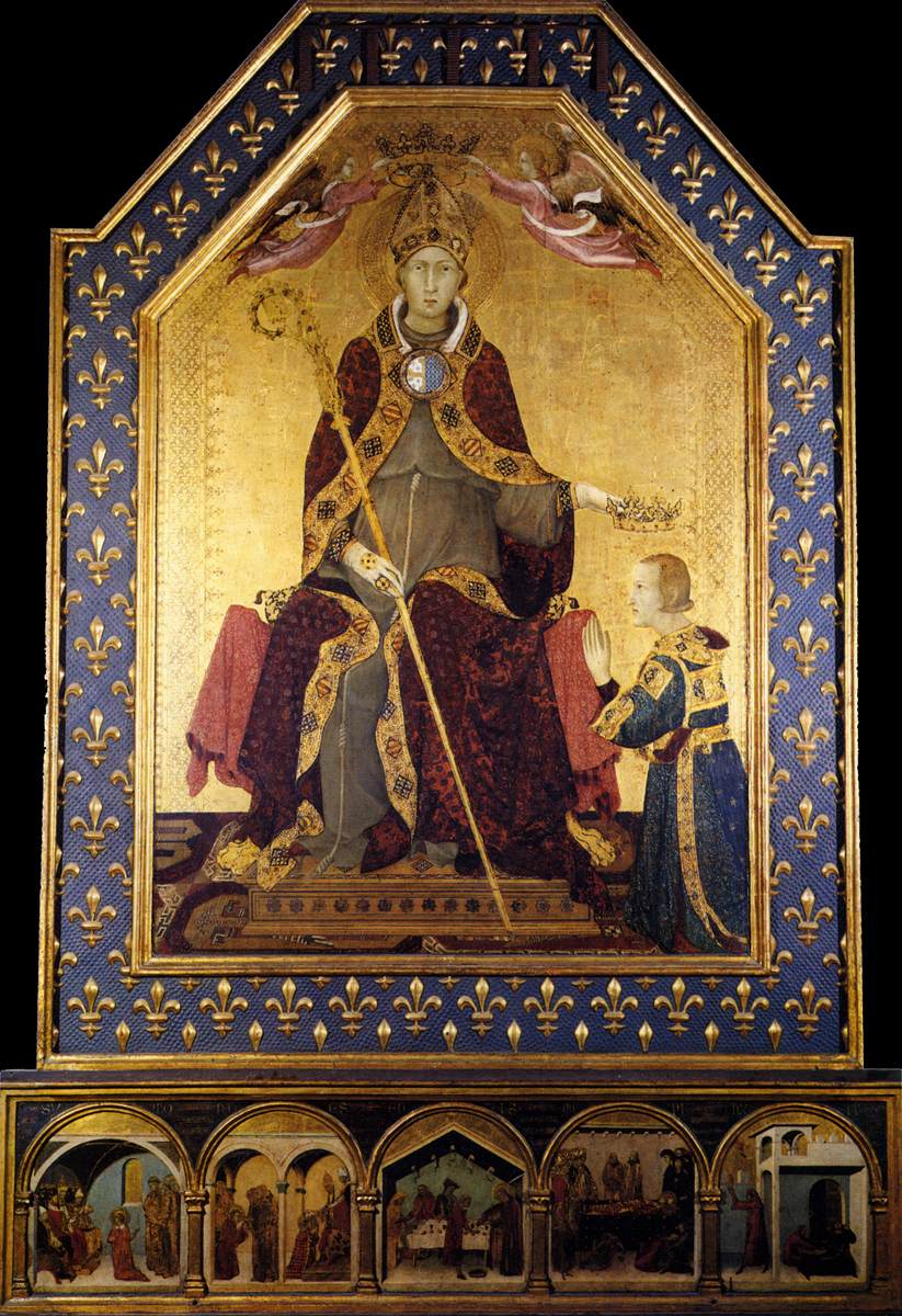 Saint Louis de Toulouse couronne Robert d'Anjou - Simone Martini