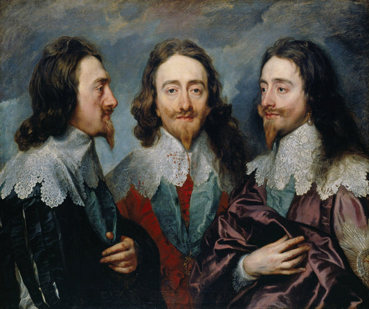 👑 Triple Portrait de Charles Ier – Anthony van Dyck (vers 1635–1636)