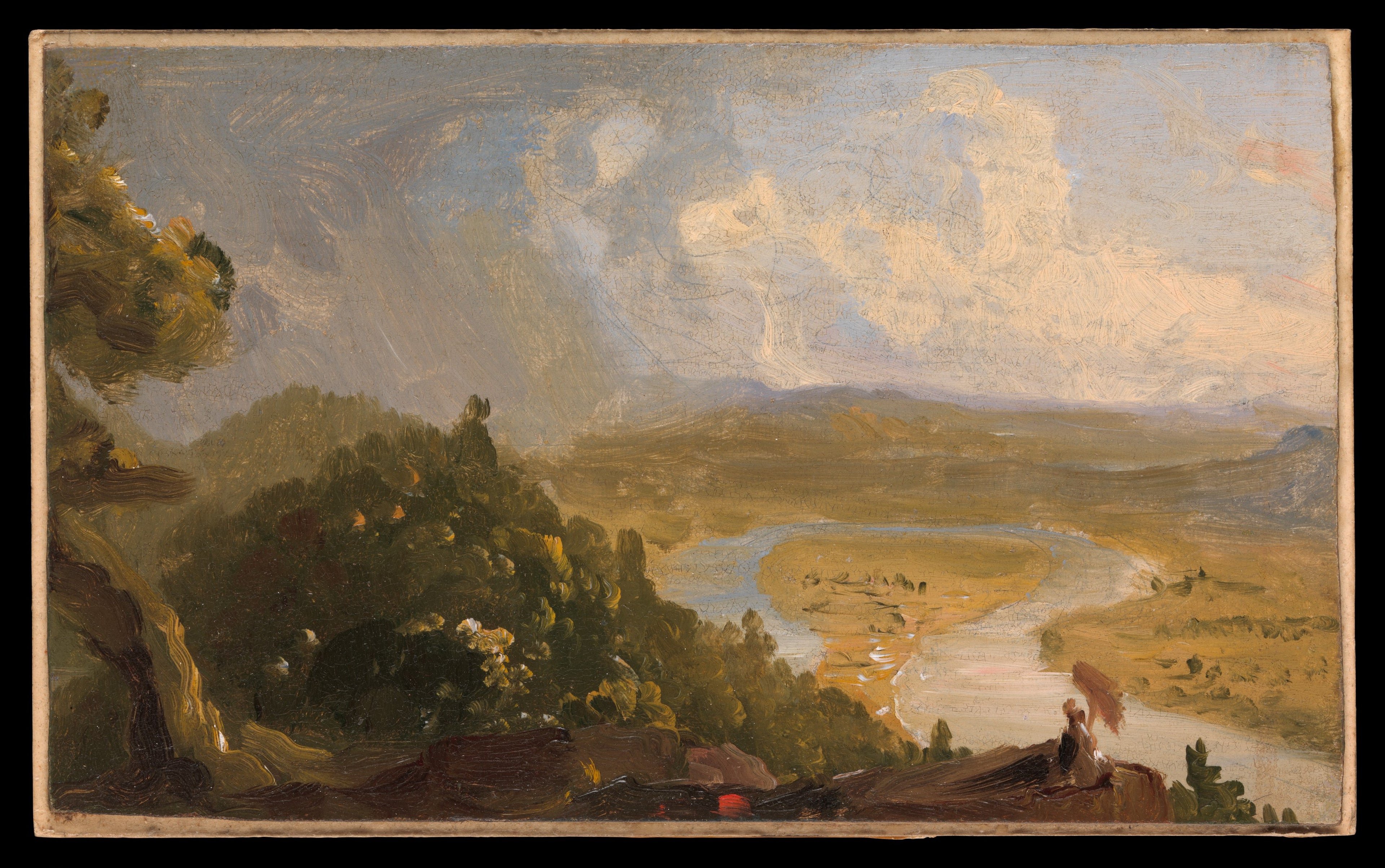 Esquisse pour la vue depuis le mont Holyoke, Northampton, Massachusetts, après un orage (The Oxbow) - Thomas Cole